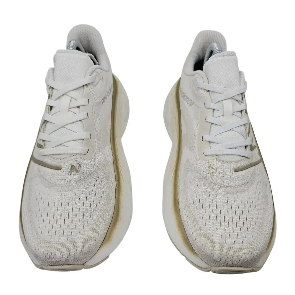 New Balance Fresh Foam X More v4 Womens 10.5 B White Gold Running Shoes Sneakers - Picture 5 of 12